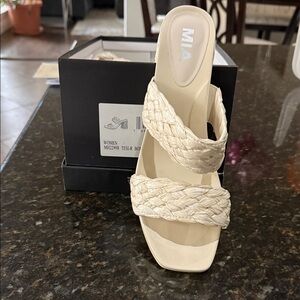 MIA Women's Braided Tan Sandals